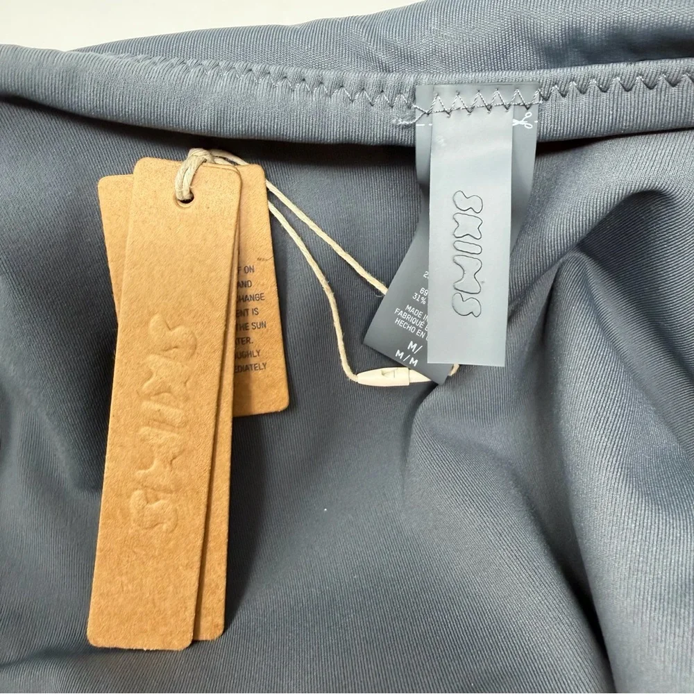 Skims NWT Sculpting Swim Fold Over Bikini Bottom Gunmetal Gray Size M